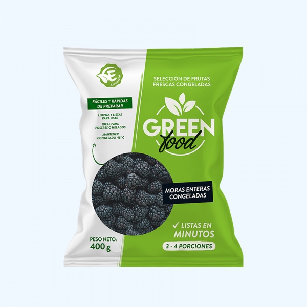 Moras Enteras Congeladas GREEN FOOD Bolsa 400 g